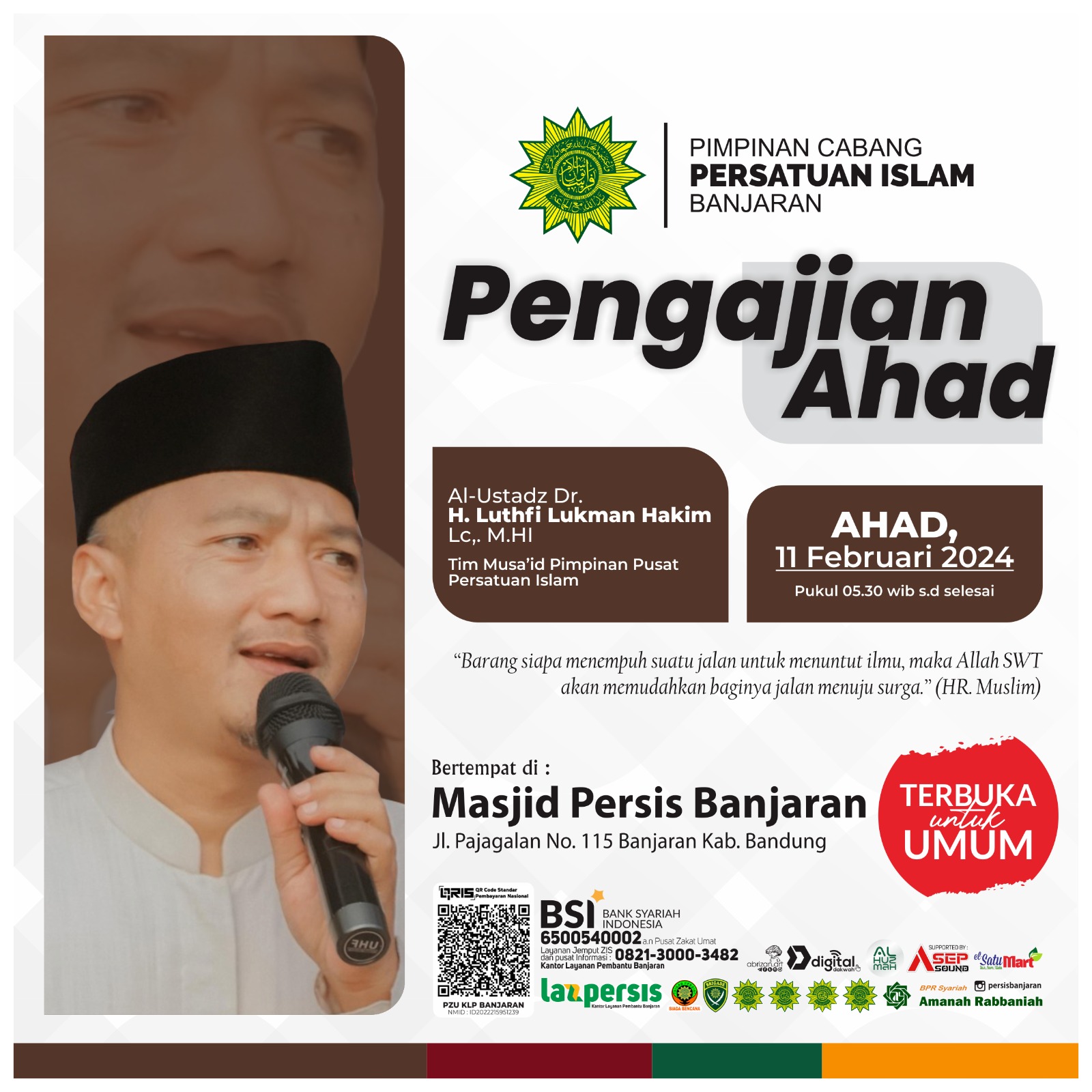 PENGAJIAN AHAD PC PERSIS BANJARAN 11 FEBRUARI 2024