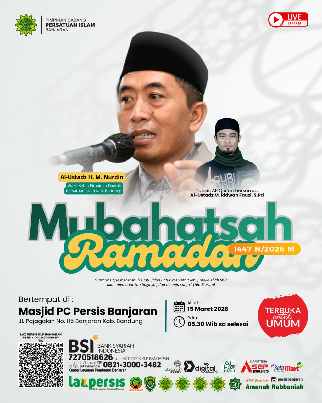 Mubahatsah Ramadhan Al Ustadz H. M. Nurdin